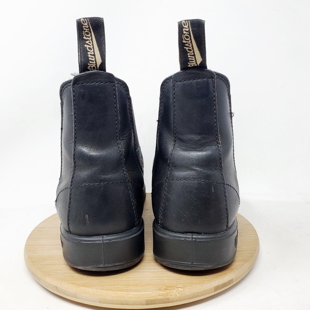 Blundstone Chelsea Boots Mens 8 Black Leather Casual Shoes Distressed - Picture 10 of 14